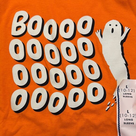 Cat & Jack Orange Long Sleeve Halloween Tee - Picture 4 of 4